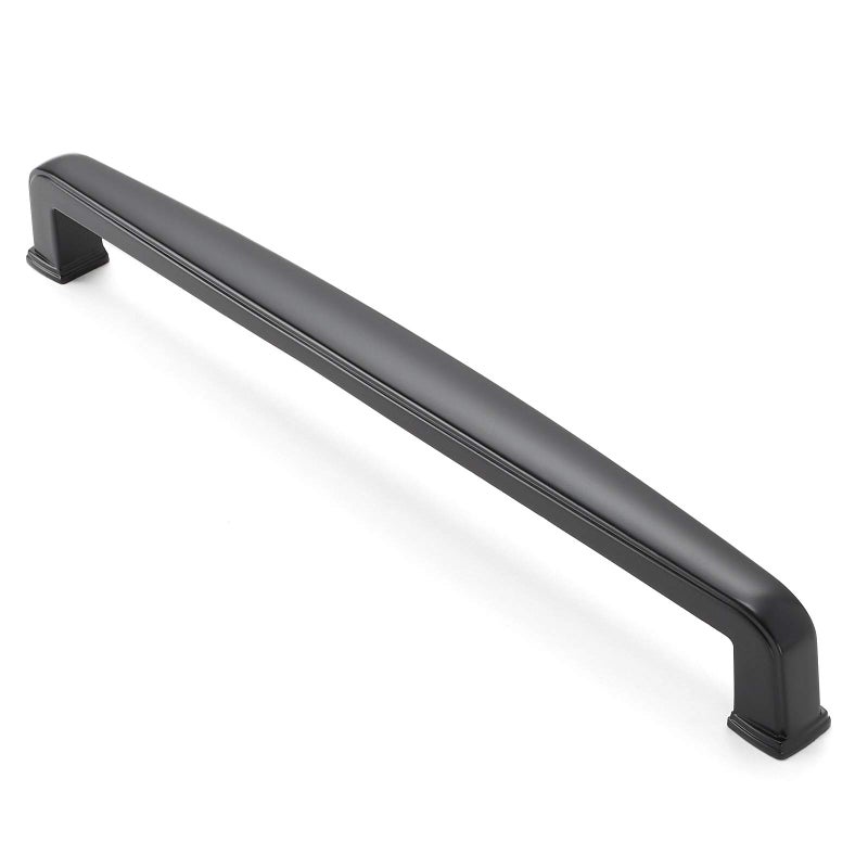 CAULDHAM 10 Pack Solid Kitchen Cabinet Handles (7-1/2" Hole Centers) - Drawer/Door Hardware - Style T765 - Matte Black - Image 1